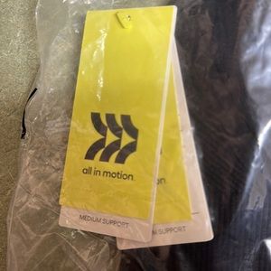 Black small medium support sports bra ALL IN MOTION BRAND- 2 bras per pack